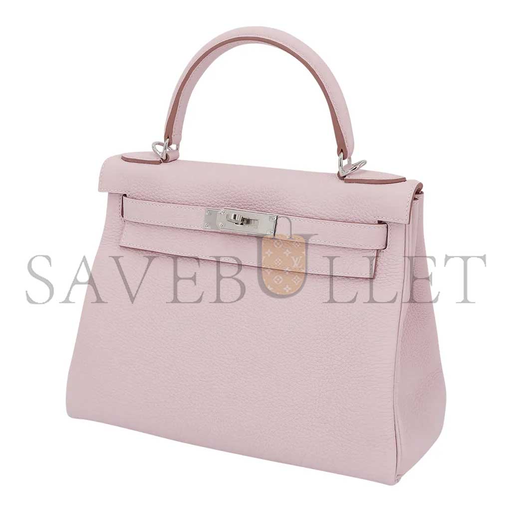 H**mes kelly 25 togo fantasy purple silver buckle (25*17*7cm)